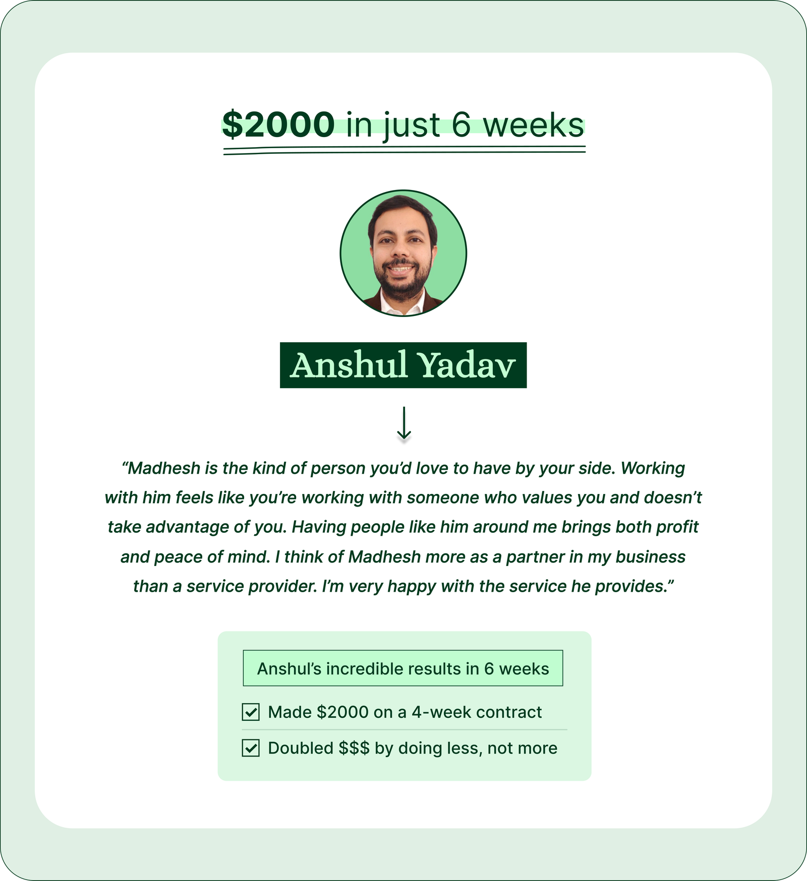 Anshul's Results